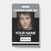 Employee Photo Badge ID - Black and Gray (Voorzijde)
