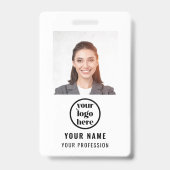 Employee Photo ID Company Security Badge (Voorzijde)