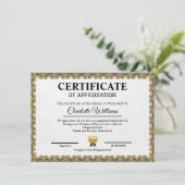 Employee Recognition Certificate of Appreciation Informatiekaartje (Staand voorkant)