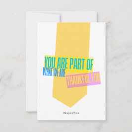 Employee Staff Thank You Appreciation Card Bedankkaart