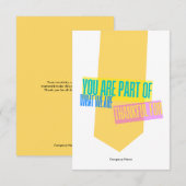 Employee Staff Thank You Appreciation Card Bedankkaart (Voorkant / Achterkant)