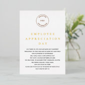 Employee Waarderingsdag Logo QR Code Folie Uitnodiging (Staand Voorkant)
