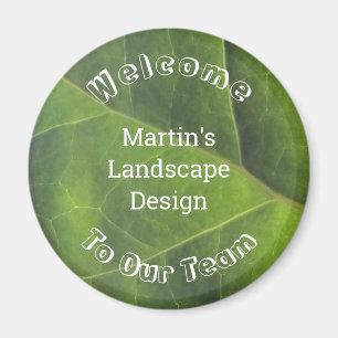 Employee Welcome Green Leaf Photo Team Member Magneet