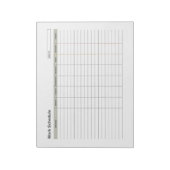 Employee Work Schedule Notitieblok (Linkerzijde)