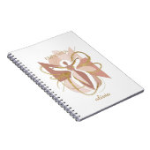 Empower Abstract Golden Woman Silhouette Art Notitieboek (Rechterzijde)