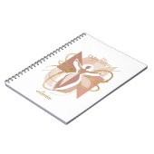 Empower Abstract Golden Woman Silhouette Art Notitieboek (Linkerzijde)