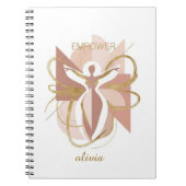Empower Abstract Golden Woman Silhouette Art Notitieboek (Voorkant)