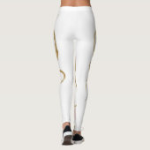 Empower Abstracte Gouden Vrouw Silhouet Kunst Leggings (Achterkant)