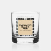 Empower Black Men Grafisch Whiskyglas Whisky Glas (Achterkant)