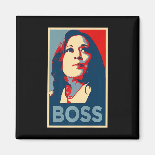 Empower Boss Kamala Harris Hope Poster 47 Rally Wo Magneet (Voorkant)