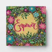 Empower  Floral Whimsical Inspiration Ezel Fotoplaat (Voorkant)