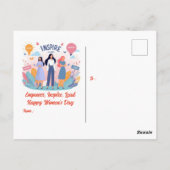 Empower, Inspire, Lead Internationale Vrouwendag Briefkaart (Achterkant)