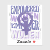Empower Vrouwen, Vrouw Symbool Vrouwendag Sticker (Vel)