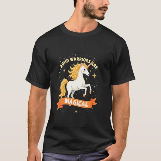 Empowered ADHD Warrior Unicorn Neurodiversiteit Tr T-shirt (Voorkant)