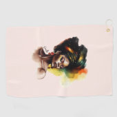 Empowered Afro-Amerikaanse Vrouw (2) Golfhanddoek (Horizontaal)