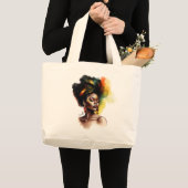 Empowered Afro-Amerikaanse Vrouw (2) Grote Tote Bag (Voorkant (product))