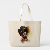 Empowered Afro-Amerikaanse Vrouw (2) Grote Tote Bag (Achterkant)