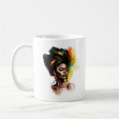 Empowered Afro-Amerikaanse Vrouw (2) Koffiemok (Links)