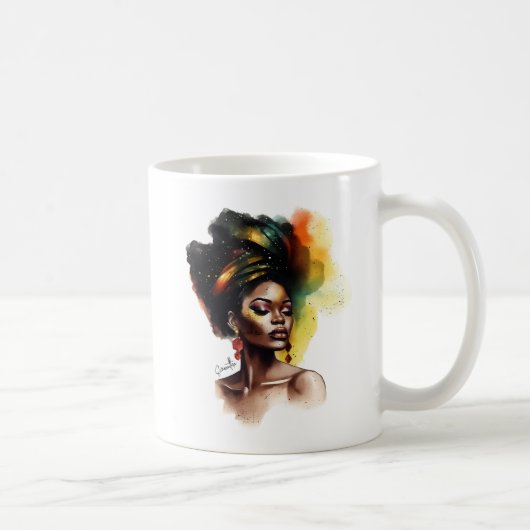 Empowered Afro-Amerikaanse Vrouw (2) Koffiemok (Rechts)