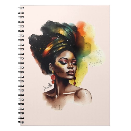 Empowered Afro-Amerikaanse Vrouw (2) Notitieboek (Voorkant)