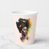 Empowered Afro-Amerikaanse Vrouw (2) Papieren Bekers (Achterkant)