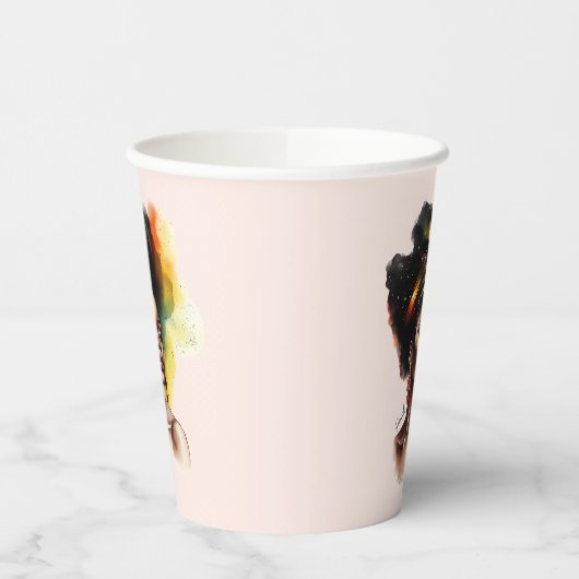 Empowered Afro-Amerikaanse Vrouw (2) Papieren Bekers (Links)