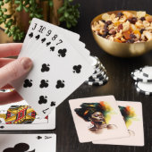 Empowered Afro-Amerikaanse Vrouw (2) Pokerkaarten (Insitu)