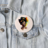 Empowered Afro-Amerikaanse Vrouw (2) Ronde Button 7,6 Cm (In situ)
