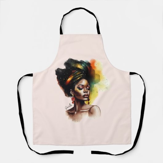 Empowered Afro-Amerikaanse Vrouw (2) Schort (Voorkant)