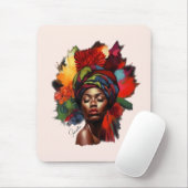Empowered Afro-Amerikaanse vrouw Muismat (Met muis)