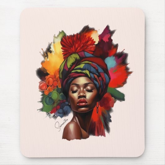 Empowered Afro-Amerikaanse vrouw Muismat (Voorkant)