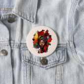 Empowered Afro-Amerikaanse vrouw Ronde Button 7,6 Cm (In situ)