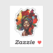 Empowered Afro-Amerikaanse vrouw Sticker (Vel)