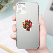 Empowered Afro-Amerikaanse vrouw Sticker (Telefoon)