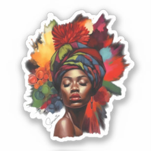 Empowered Afro-Amerikaanse vrouw Sticker