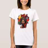 Empowered Afro-Amerikaanse vrouw T-shirt (Voorkant)