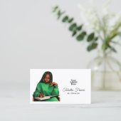 Empowered Afro Black Woman Leiderschap Kunst Visitekaartje (Staand voorkant)