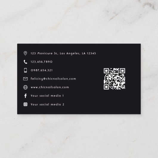 Empowered Afro Black Woman Leiderschapskunstwerk Visitekaartje (Achterkant)