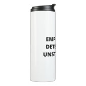Empowered Bepaalde Onstuitbare Vrouwen Thermosbeker (Gedraaid links)