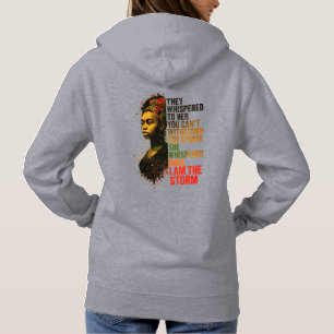 Empowered Black Woman in gedurfde Pan-Afrikaanse k Hoodie