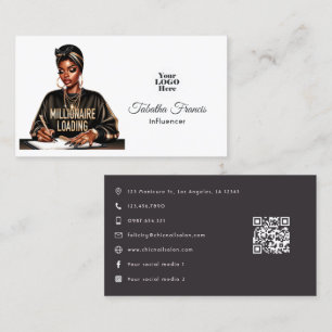 Empowered Black Woman Inspirerend Design Visitekaartje