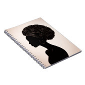 Empowered Black Woman Silhouette Journal Notitieboek (Rechterzijde)