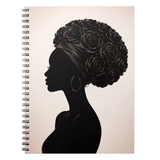 Empowered Black Woman Silhouette Journal Notitieboek (Voorkant)