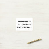 Empowered Determined Unstoppable Women Post-it® Notes (Op bureau)