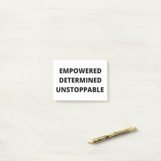 Empowered Determined Unstoppable Women Post-it® Notes (Op bureau)