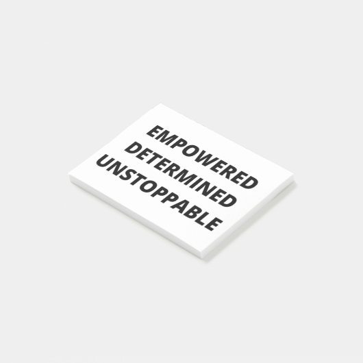 Empowered Determined Unstoppable Women Post-it® Notes (Schuin)