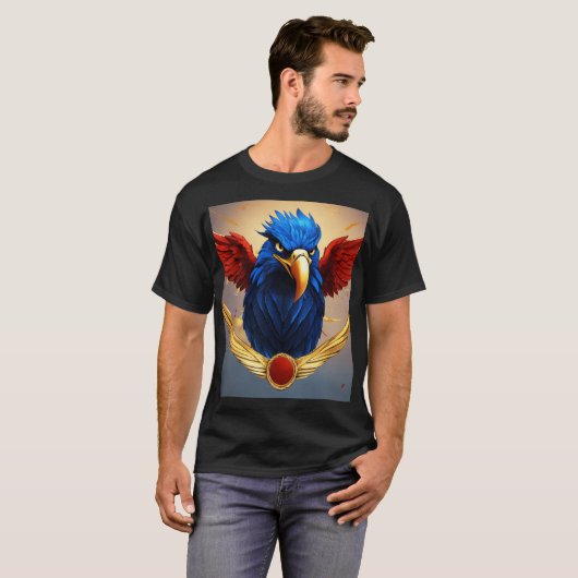 Empowered Eagle: een vrouwelijk embleem van kracht T-shirt (Voorkant volledig)