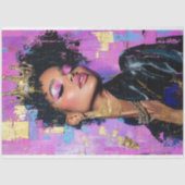 Empowered Feminist Queen Decoupage Tissuepapier (Voorkant)