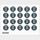 Empowered Style met achtergrond Blauwe Sticker (Vel)