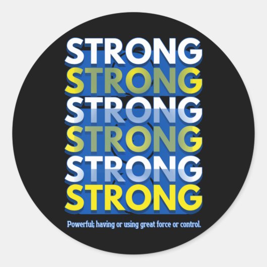 Empowered Style met achtergrond Blauwe Sticker (Voorkant)